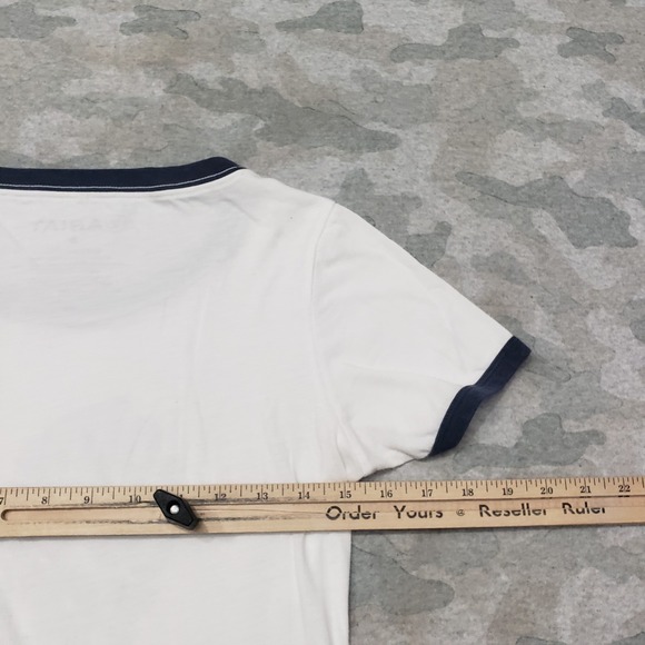 Ariat Top Womens Small White Short Sleeve Ringer Western Rodeo Ranch - Picture 7 of 9